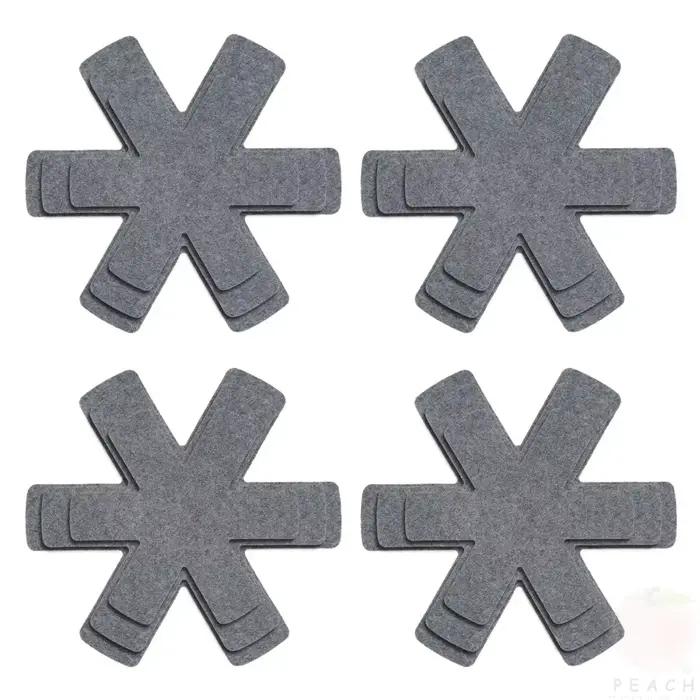 Protecteurs de casseroles et de poêles, 12 pièces, tampons de séparation de casseroles Non tissés, 3