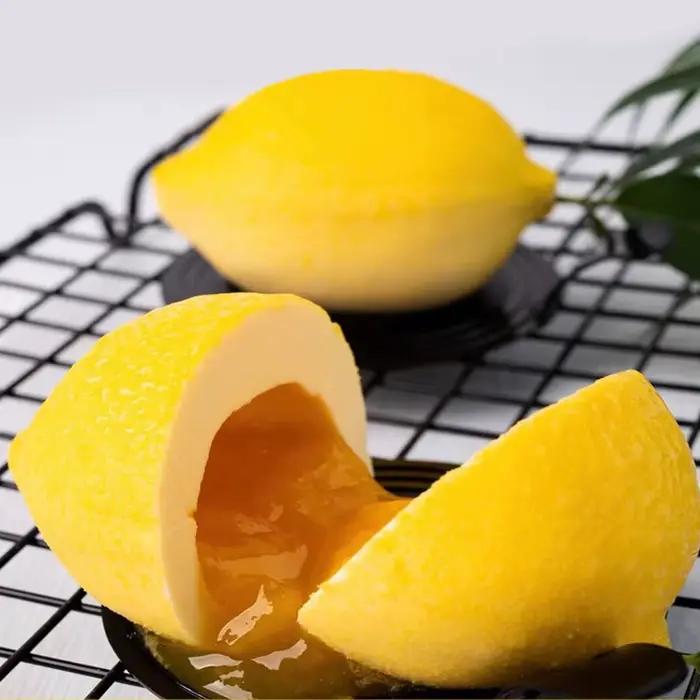 Outils de décoration de gâteaux desserts français 3D en forme de citron, moule en Silicone pour frui