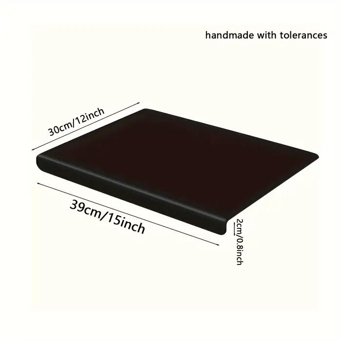 Grande planche à découper noire en acrylique, haute ténacité, antidérapante, Surface facile à nettoy