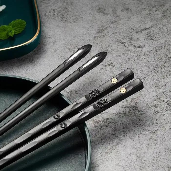 Baguettes japonaises antidérapantes de haute qualité, 5 paires, coréen, maison, hôtel, Restaurant, b