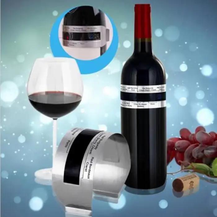 Collier de vin thermomètre barre outil de boisson bouteille de vin intelligente thermomètre à pressi