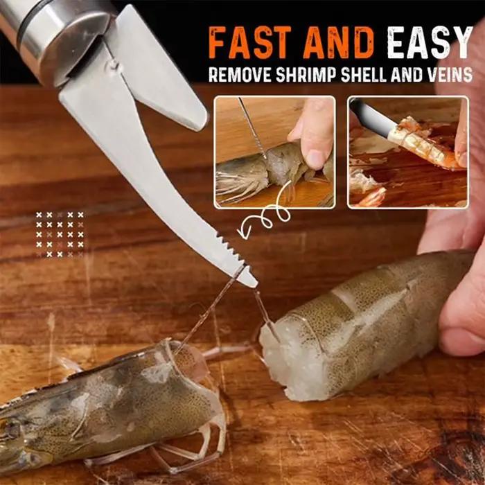 Éplucheur de crevettes rapide multifonctionnel 6 en 1, en acier inoxydable, coupe de ligne de crevet