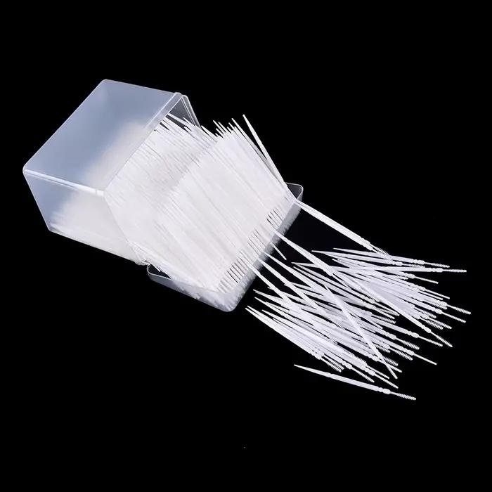 1100 bâtons/boîte cure-dents pâles brosse à dents interdentaire à 2 voies cure-dents en plastique cu