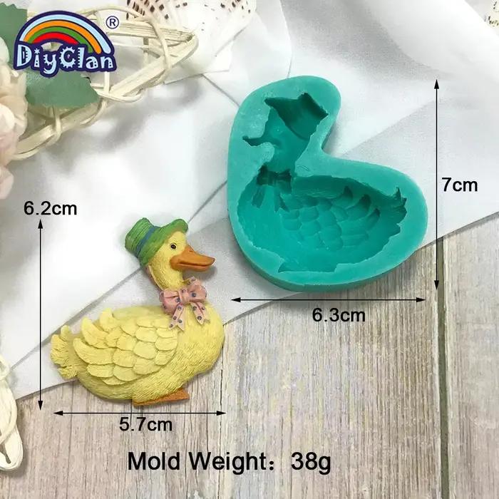 Moule en silicone mignon en forme de canard, chien, mouton, vache pour lait, époxy, chocolat, biscui