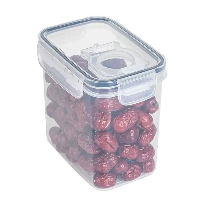 Boîte de stockage des aliments en plastique scellée, pots séchés pour céréales et bonbons avec couve