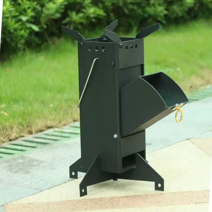 Poêle à bois Portable, réchaud de Camping pour chauffage de tente, conception compacte en fer lourd