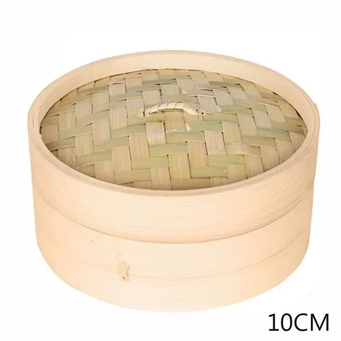 Cuisinière vapeur en bambou avec couvercle pour légumes chinois, ensemble de cuisson en bambou