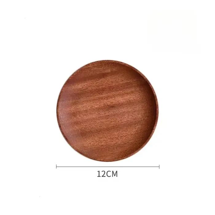 Assiette à dîner rectangulaire japonaise, plateau en bois de noyer, petit assiette en bois Ins Wind