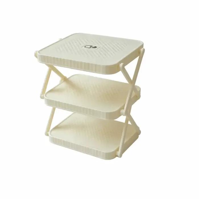 Étagère à plateaux pliable à 3 niveaux, gain de place, support de préparation pliable, support de ra