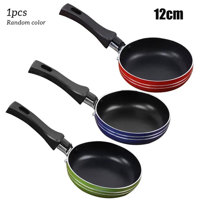Mini poêle à frire antiadhésive en acier, 12cm/14cm/16/18cm, casserole de couleur aléatoire pour ust