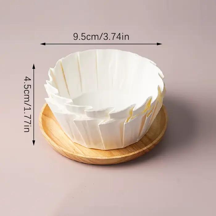 Moule en papier pliable pour gâteau au fromage basque, papier de cuisson, huile de cuisson, bord ver