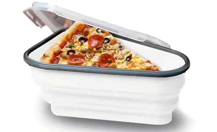 Conteneur de stockage de Pizza en Silicone peu encombrant, avec 5 plateaux de service micro-ondables