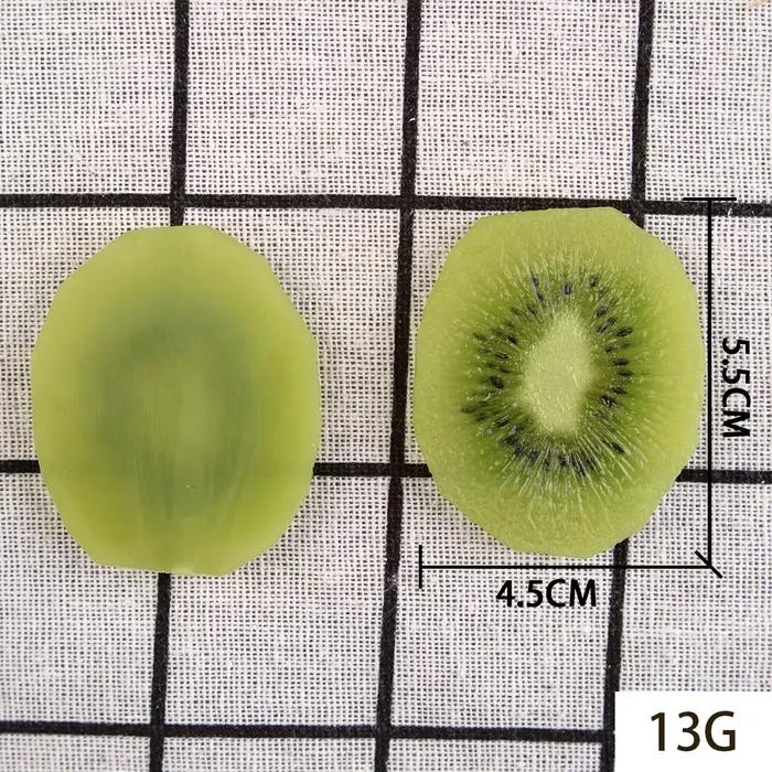 Tranches de fruits de Kiwi réalistes, tranches de fruits simulés, accessoires de décoration de crème