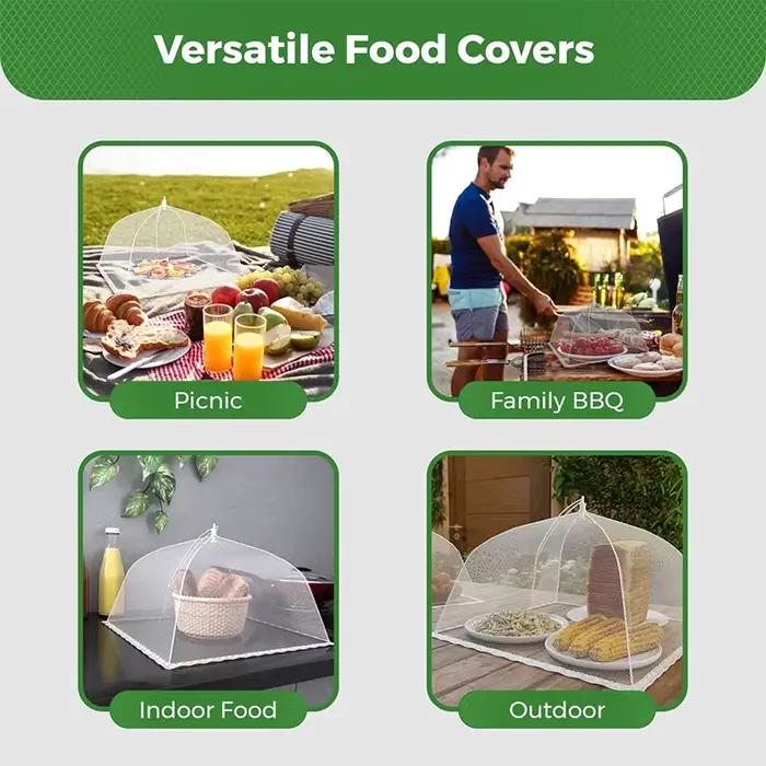 LMETJMA – couverture alimentaire en maille, grande et haute, couverture alimentaire, parapluie de te