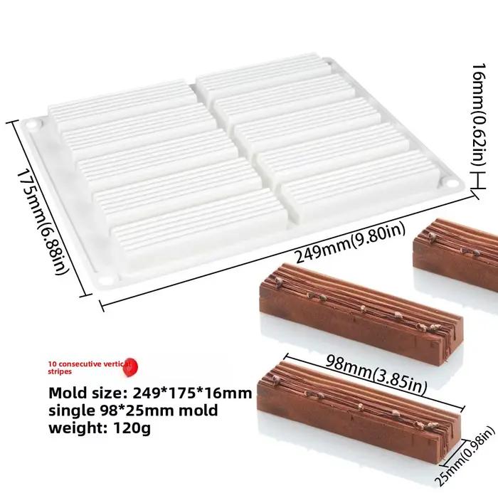 Moule de barre de chocolat à 10 treillis, pour la cuisson des barres énergétiques, barres protéinées