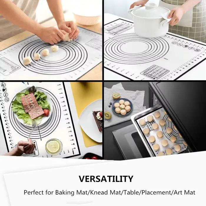 Tapis de cuisson en fibre de verre et Silicone, grand tampon à pétrir, Surface antiadhésive, tapis d