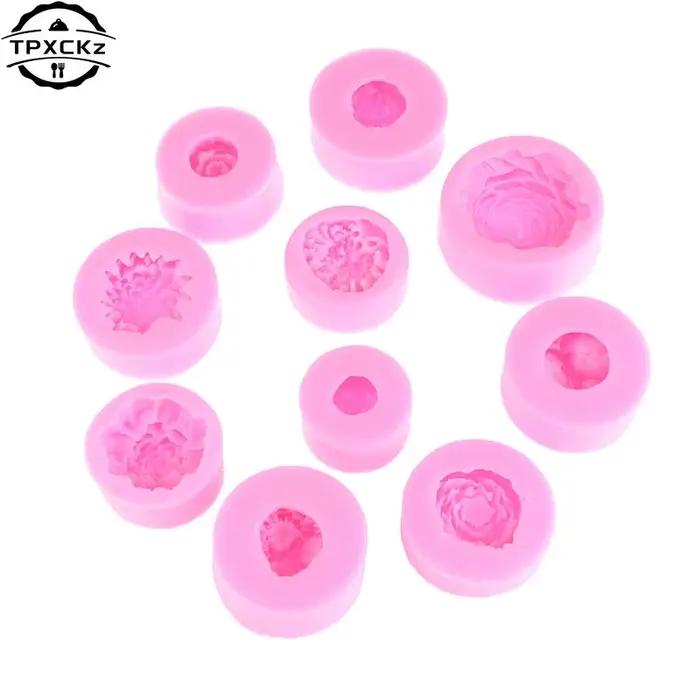 Moules à fleurs de rose 3D pour bricolage, travail en plâtre, argile, résine, art, silicone souple,
