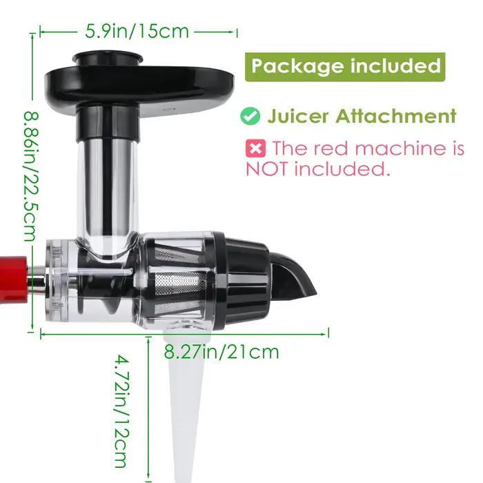 Accessoire extracteur de jus à mastication pour batteurs sur socle KitchenAid, presse à froid lente,