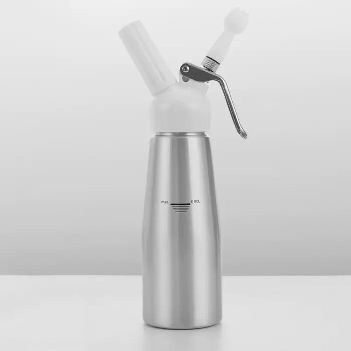 Nouveau distributeur de crème fouettée de 500ml, pistolet à mousse de crème Portable en aluminium, p