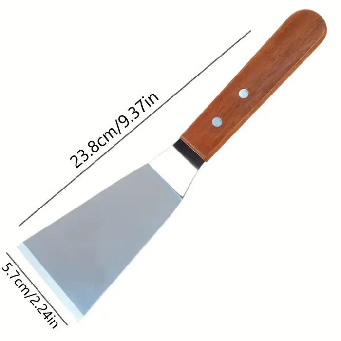 Spatule inclinée en acier inoxydable, outils et accessoires de cuisine, multifonctionnelle pour stea