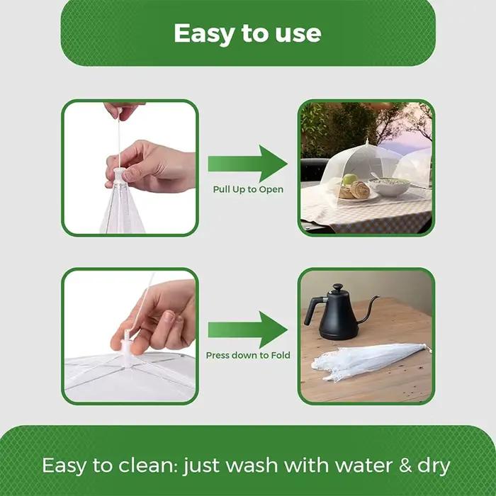 LMETJMA – couverture alimentaire en maille, grande et haute, couverture alimentaire, parapluie de te