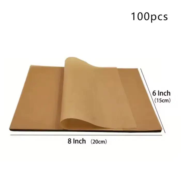 Feuilles de cuisson en papier parchemin, 100 pièces, antiadhésives, prédécoupées, papier de cuisson,