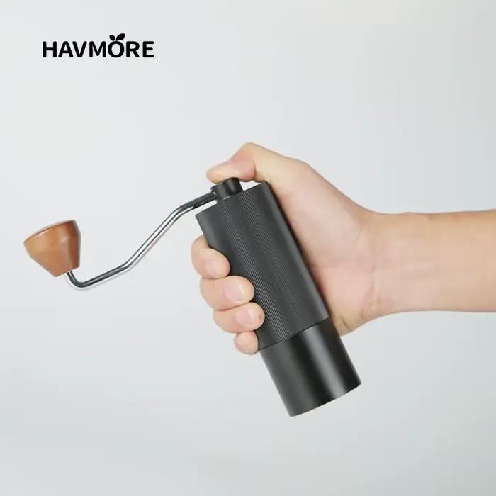 Moulin à café manuel 304 en acier inoxydable, broyeur à bavures, outil de cuisine, fraiseuse à café