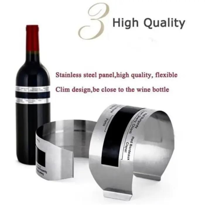 Collier de vin thermomètre barre outil de boisson bouteille de vin intelligente thermomètre à pressi