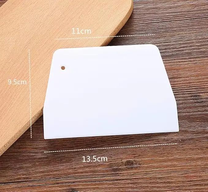 Grattoir à pâte trapézoïdal multifonction, coupe-plastique de cuisine, grattoir dur de sécurité alim