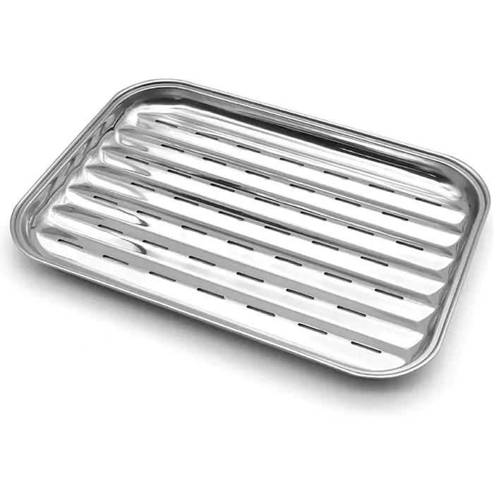 Plaque de Barbecue perforée carrée, panier, outil en acier inoxydable, plateau de poêle, plaque de c