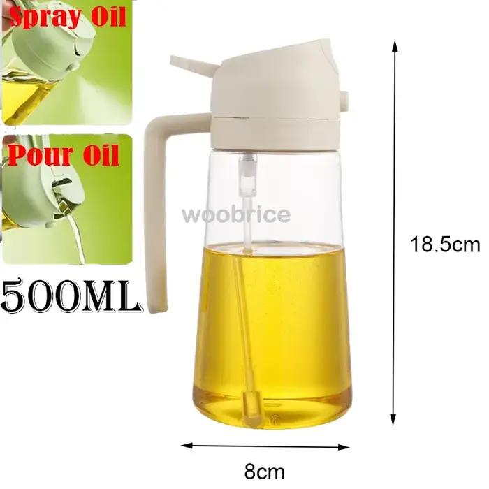 Bouteille de pulvérisation d'huile d'olive pour bouteille d'huile versée pour la cuisson d'huile d'é