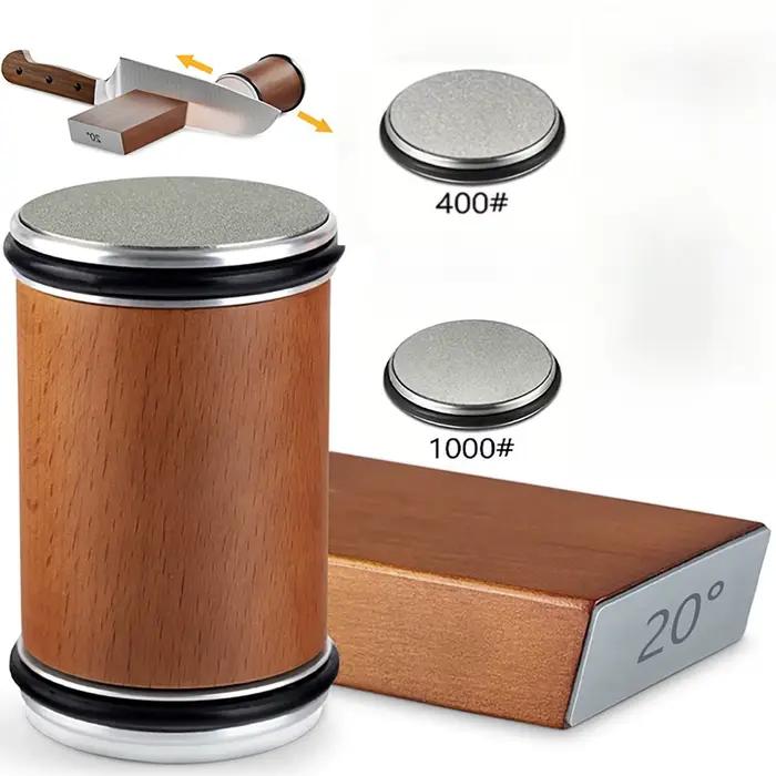 Support magnétique pour couteaux, aiguiseur de couteaux, kit de pierres à aiguiser en diamant avec r