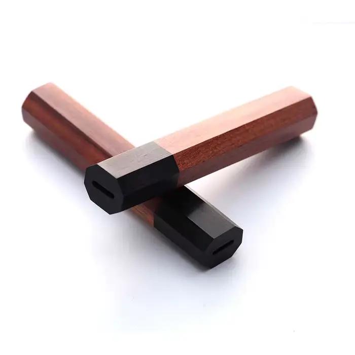 Manche octogonal en bois de santal rouge pour couteau de cuisine, 1 pièce