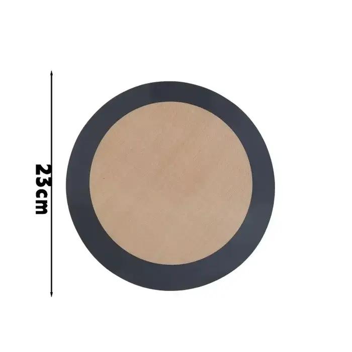  Tapis de pâtisserie en silicone avec revêtement antiadhésif, forme ronde pour une cuisson uniforme
