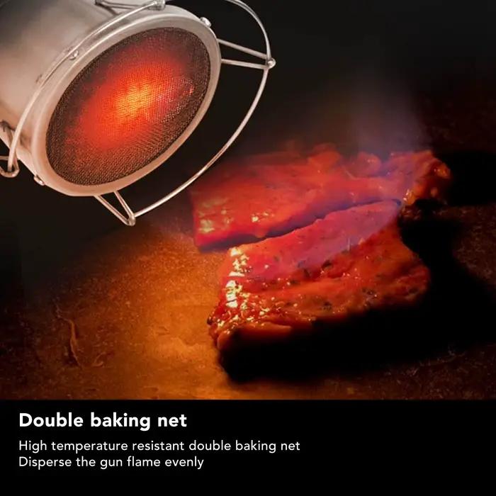 Fixation de torche culinaire, lance-flammes sans fumée en acier inoxydable 304, pour saisir, fusion,