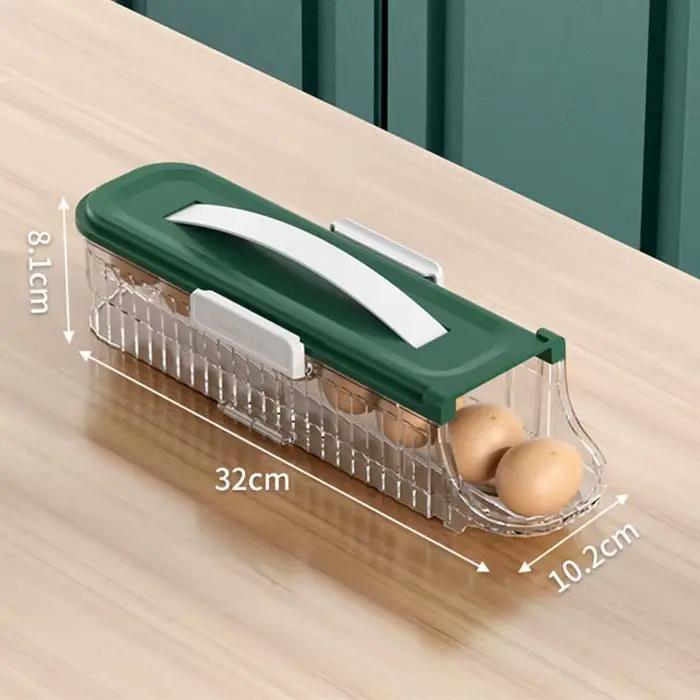 Boîte de rangement d'œufs pour réfrigérateur, Type tiroir, organisateur de cuisine à défilement auto