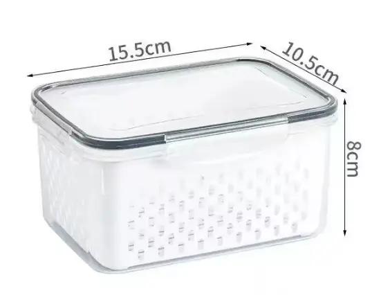 Conteneurs de stockage de fruits pour réfrigérateur, conteneurs de produits avec bol de lavage de fr