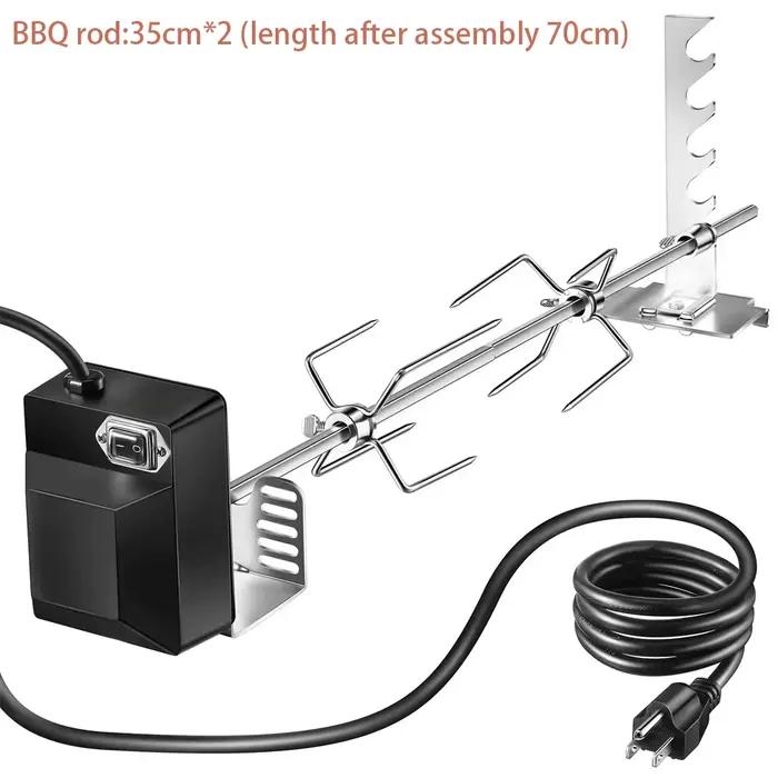 Kit de gril à rôtissoire avec moteur électrique 4W, support de barbecue rotatif automatique, Kit uni