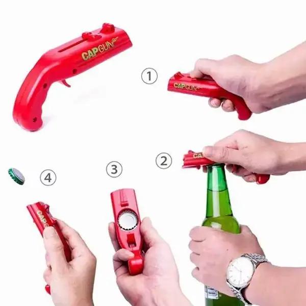 Pistolet créatif ouvre-bouteille bouchon pistolet lance bouchon de bouteille multifonctionnel boucho