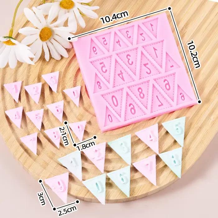 JCD-Moule en silicone avec chiffres arabes et alphabet anglais, décoration de gâteau, chocolat fait