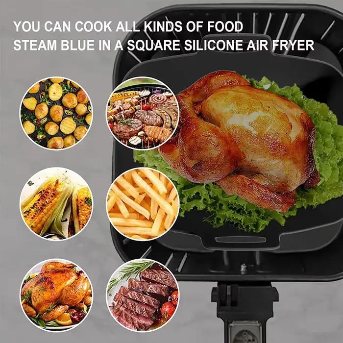 Revêtement en Silicone pour friteuse à Air Ninja, 2 pièces, accessoires pour friteuse à double Air,