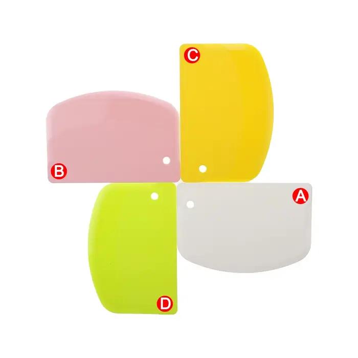 Spatule à crème à gâteau en plastique, 20G, 4 couleurs, couteau à pâte, coupe-beurre, grattoir de pâ
