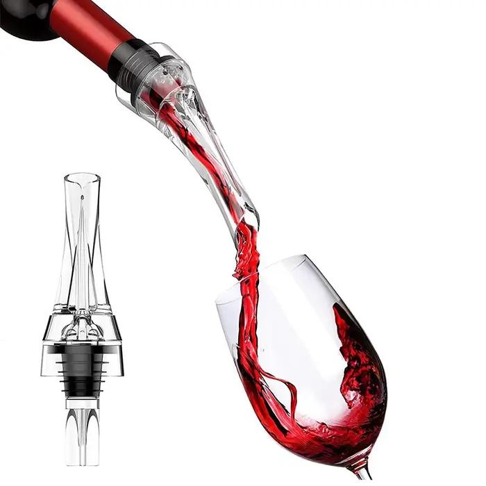 LMETJMA – bec verseur d'aérateur de vin 2 en 1, se fixe à n'importe quelle bouteille de vin pour une