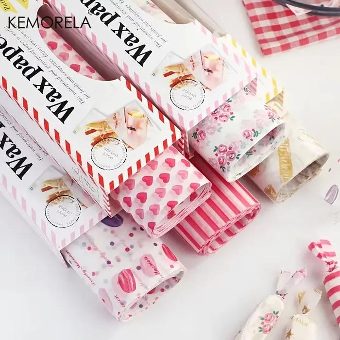 KEMORELA 50 pièces/lot papier ciré emballages alimentaires papier d'emballage papier de graisse de q