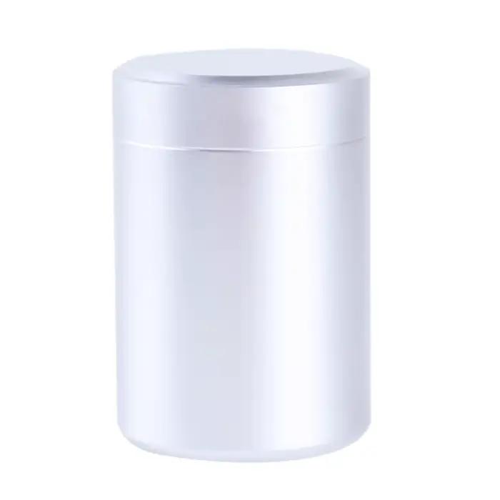 Conteneur hermétique anti-odeur de couleur unie de 60ML, boîte de rangement en aluminium pour herbes