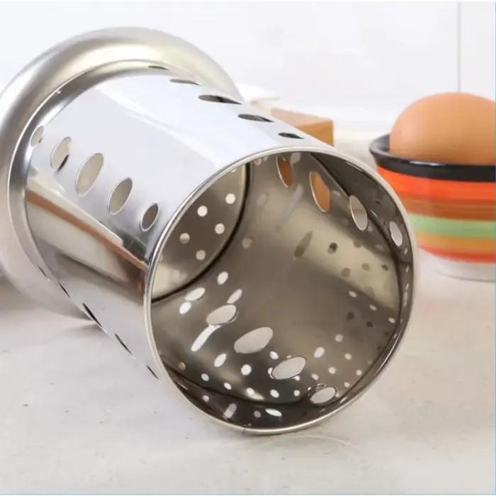 Support de rangement pour baguettes en acier inoxydable, 1 pièce, étagère, panier, couteau, fourchet