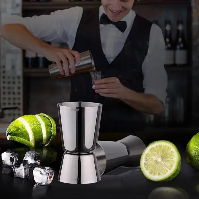 Shaker à Cocktail en acier inoxydable, tasse à mesurer, double injection, boisson, esprit, Jigger, G