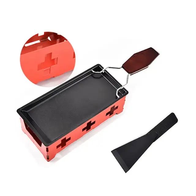 Ensemble de Raclette à fromage antiadhésif, Mini planche à fromage pour barbecue, four à fromage cui