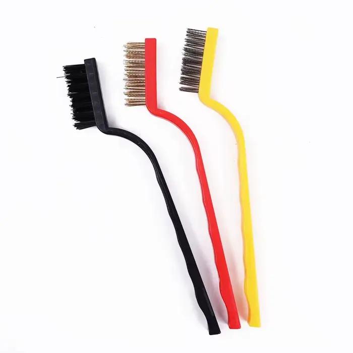 Lot de 3 brosses de nettoyage pour cuisinière à gaz, brosse pour hotte de cuisine, brosse en fil de