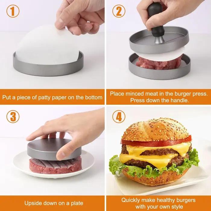 Presse à hamburgers, outil à viande, machine à galettes, machine à hamburgers en aluminium pour cuis